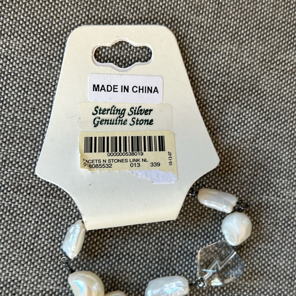 NWT Coldwater Creek pearl and sterling necklace - Picture 5 of 6